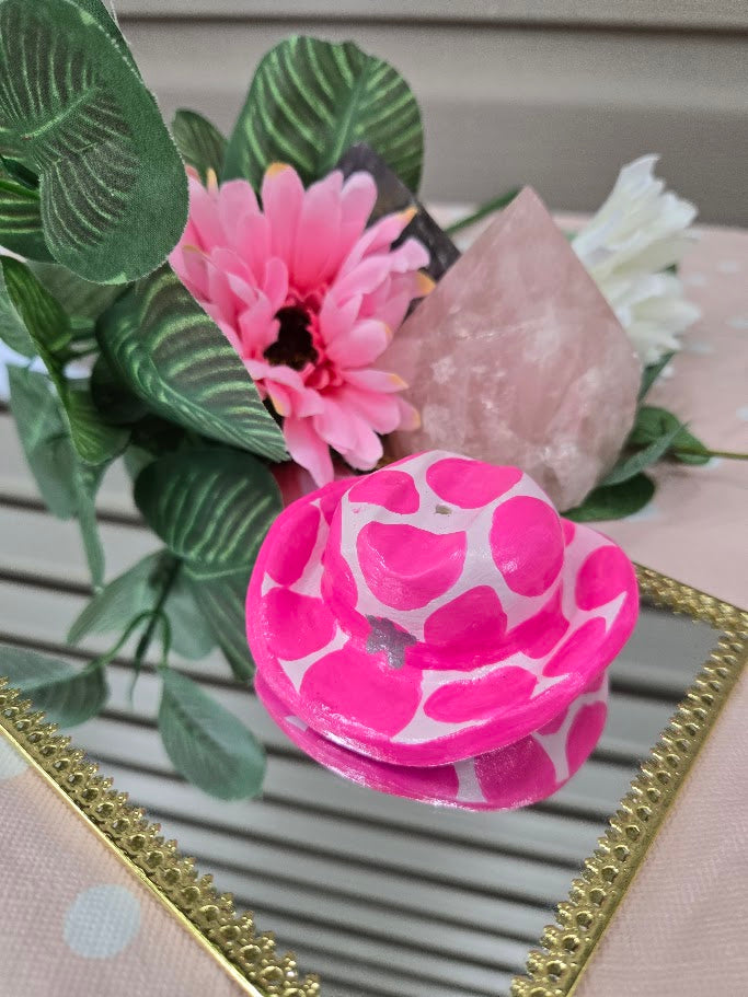 Pink Smoke Rodeo Cowboy Hat Incense Burner