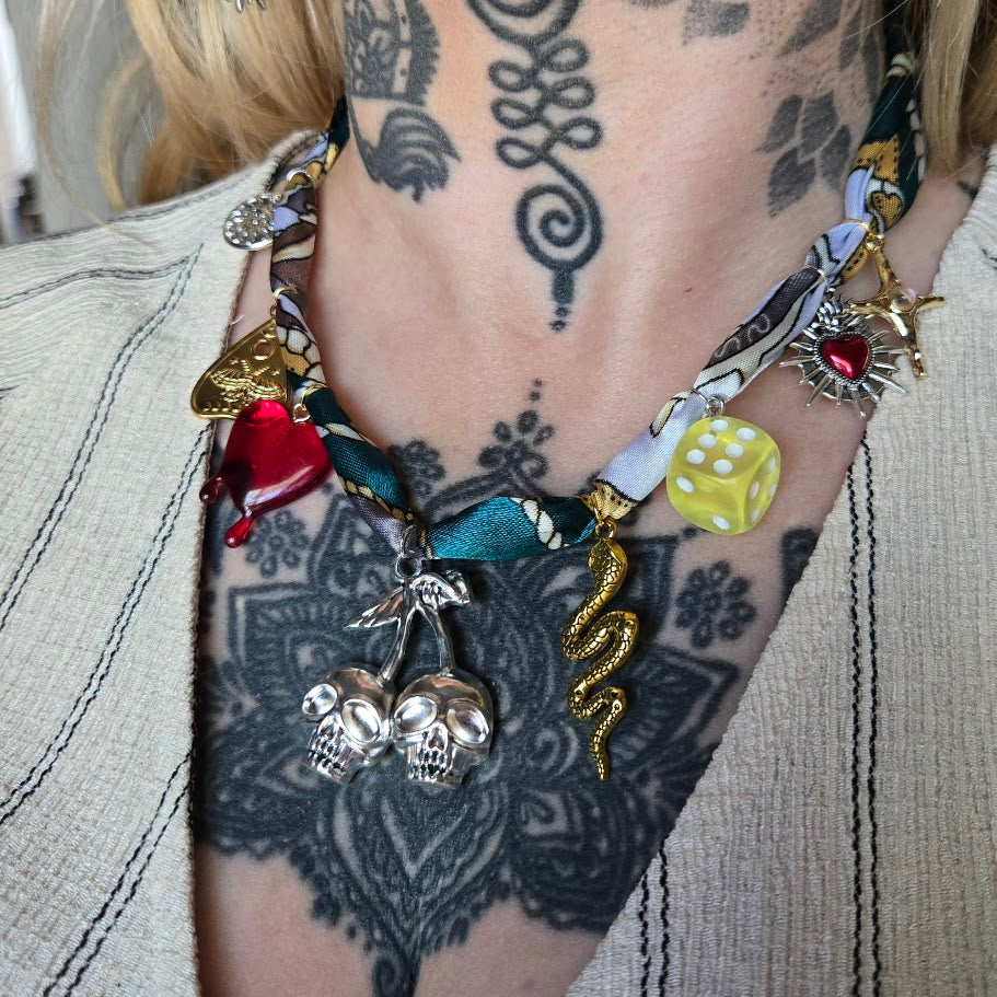 Poisoned Cherries Bandana Necklace