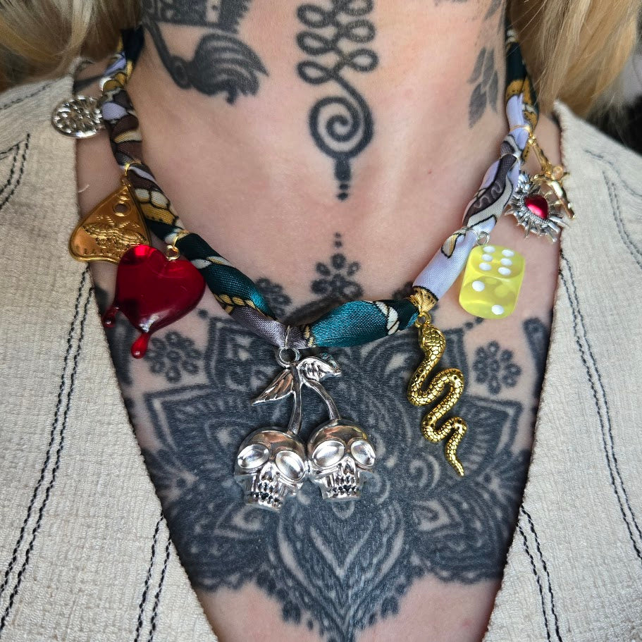 Poisoned Cherries Bandana Necklace