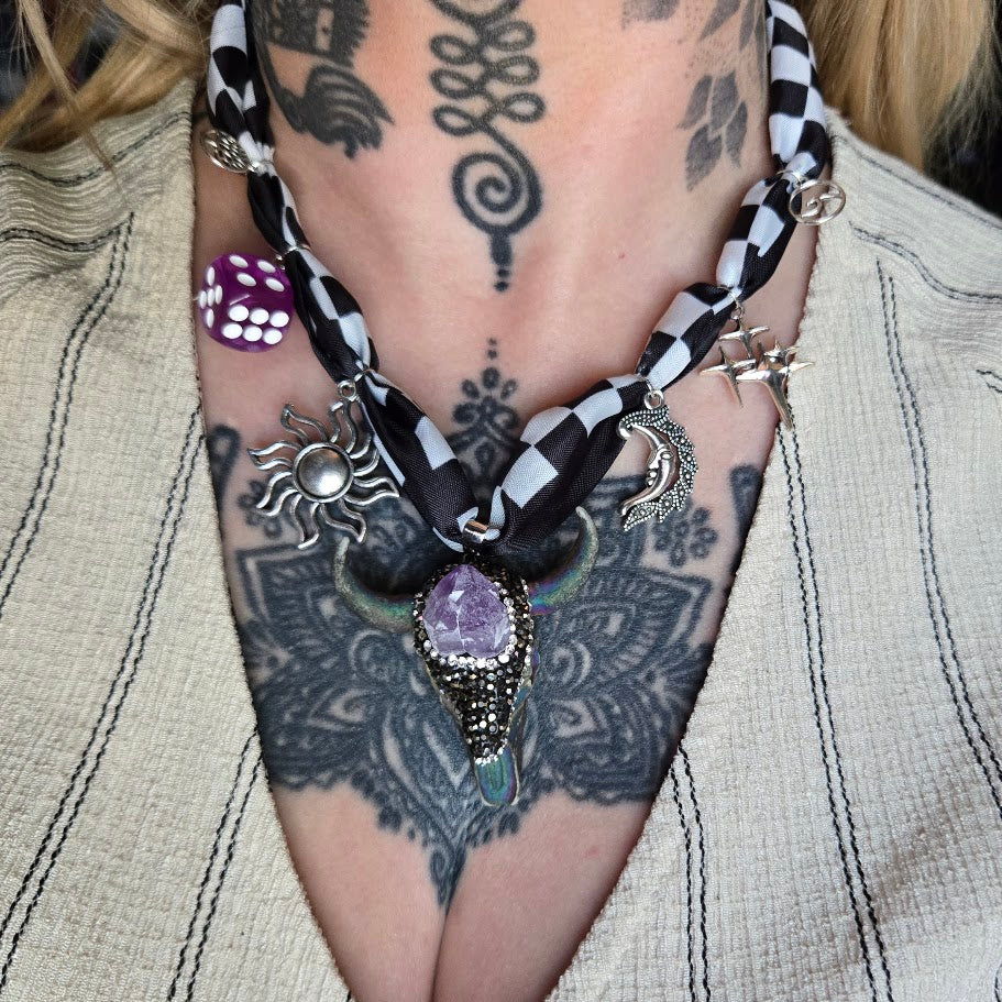 Amethyst Rodeo Queen Bandana Necklace