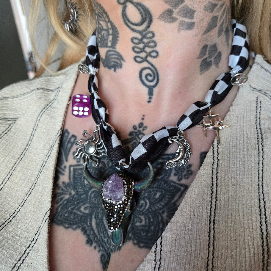 Amethyst Rodeo Queen Bandana Necklace