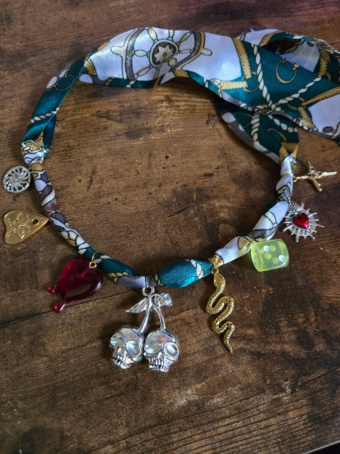 Poisoned Cherries Bandana Necklace