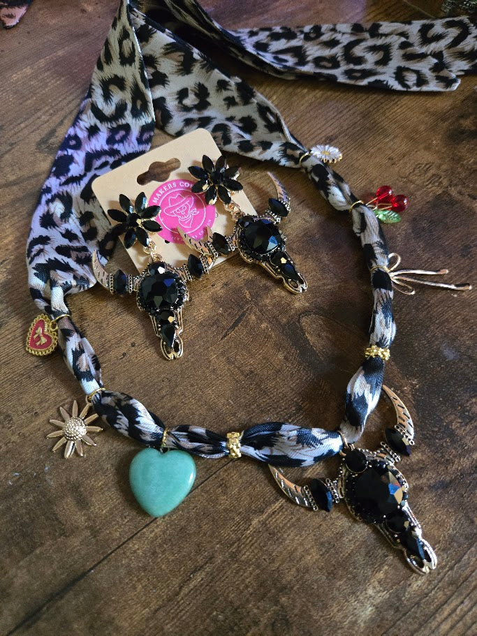 Shadow Charm Bandana Necklace