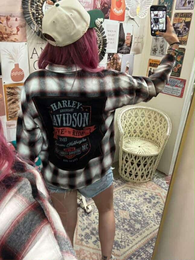 Harley Davison Flannel Pullover