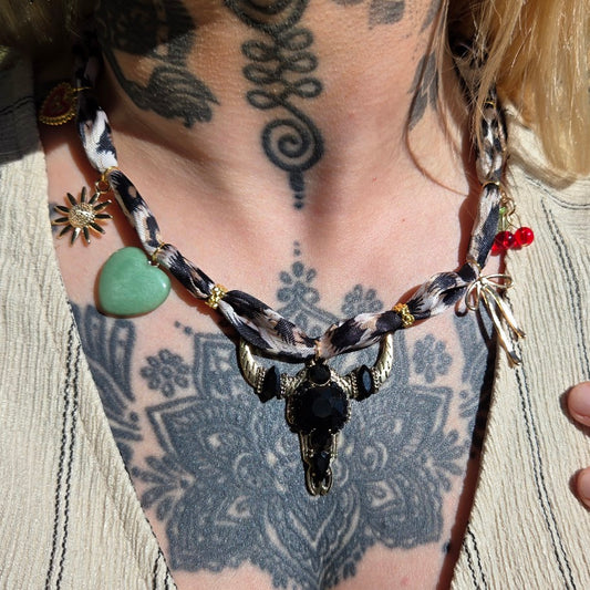 Shadow Charm Bandana Necklace