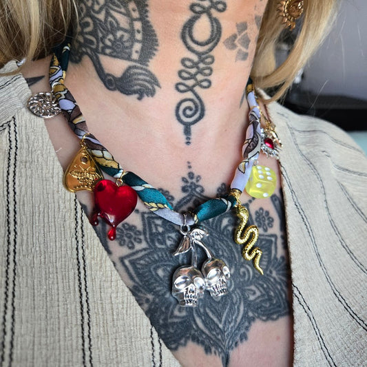 Poisoned Cherries Bandana Necklace