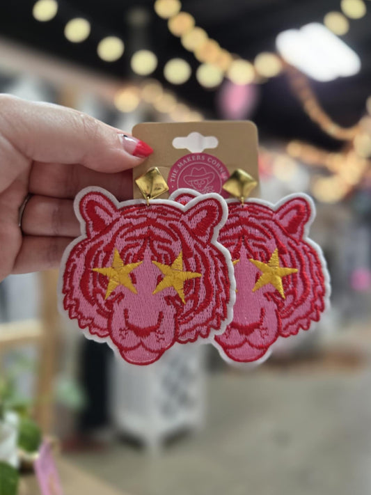 Starry Eye Tiger Earrings