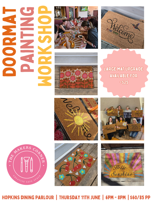 ✨🌸 Spring/Summer Doormat Painting Workshop! 🌸✨ --> NEW SIZE AVAILABLE!!