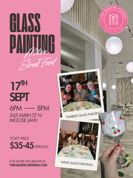 🎨✨ Wine & Tumbler Glass Painting at Mitsu Street Food! ✨🍷