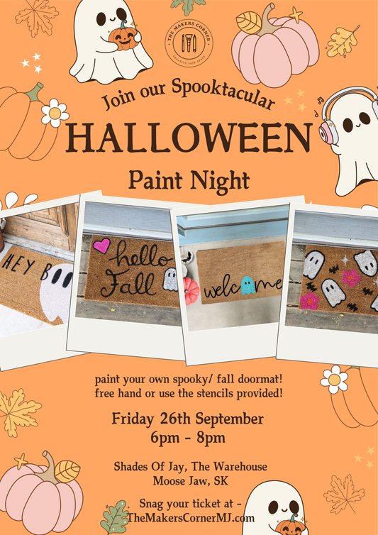 SOLD OUT - THIRD NIGHT🍂 Fall & Spooky Doormat Painting Workshop 🎃