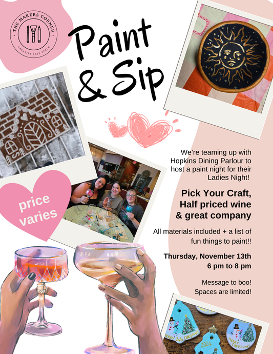✨ Paint & Sip: Pick Your Craft Workshop 🍷🎨