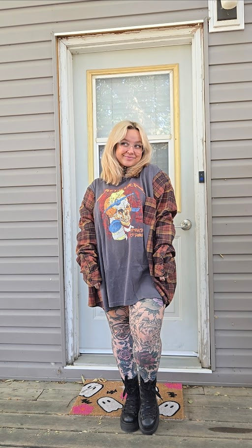 Metallica Upcycled Flannel Shirt