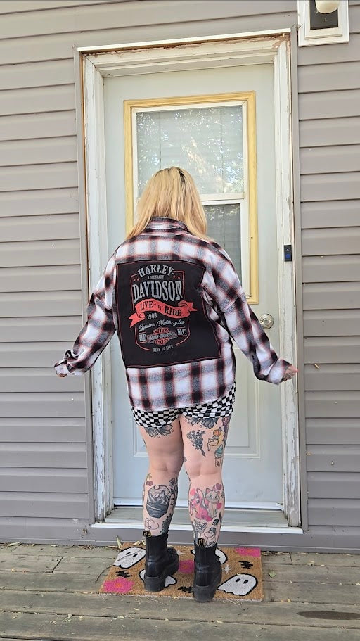 Harley Davison Flannel Pullover