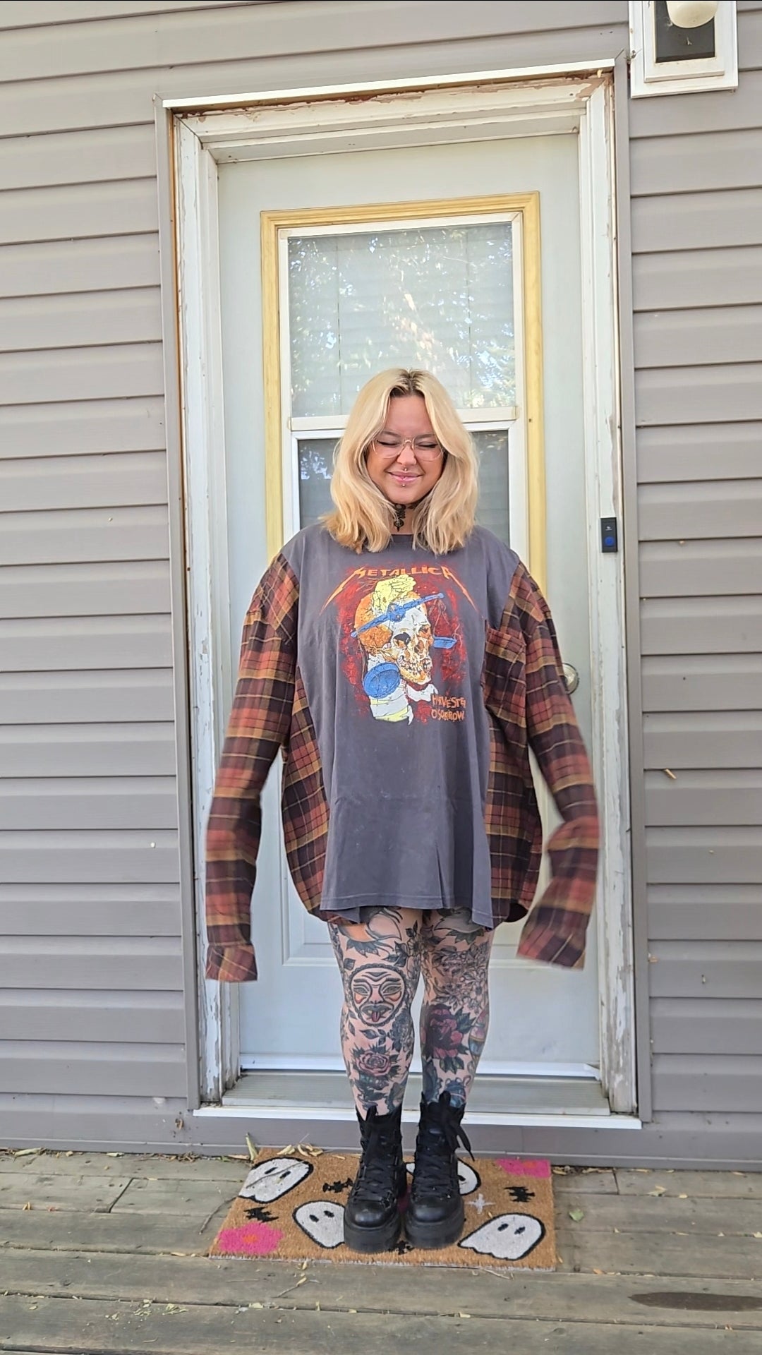 Metallica Upcycled Flannel Shirt